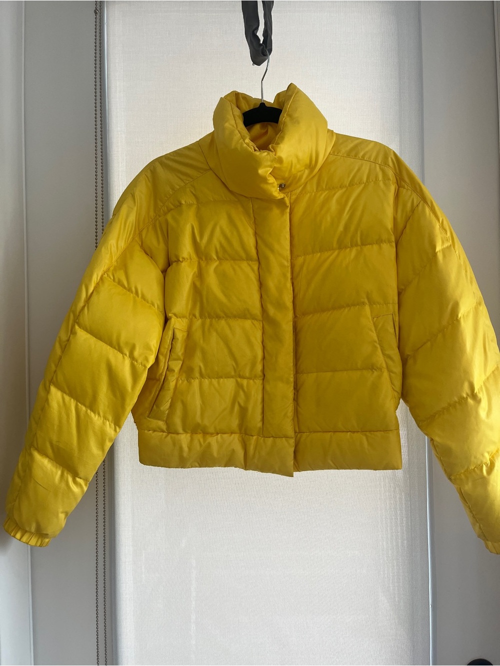Opening Ceremony Yellow Cropped Puffer Jacket